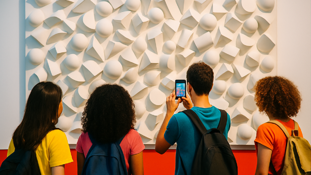 Imagem ilustrativa sobre Estudantes vivenciam a arte de Sergio Camargo em exposição no DF Veja vídeo - Metrópoles