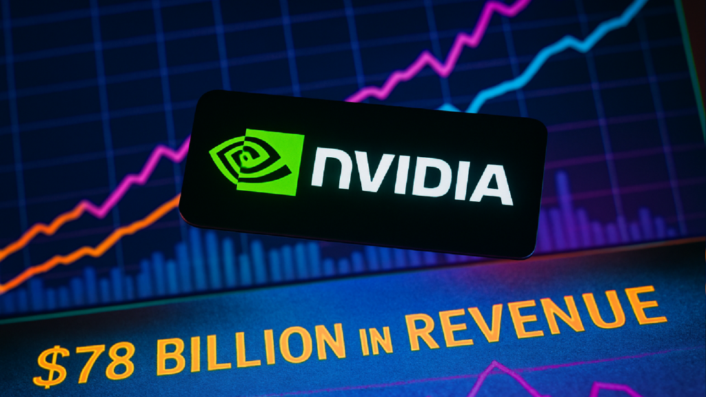 Imagem ilustrativa sobre Nvidia projeta US$ 78 bilhões em vendas no 1º trimestre e reduz temor de bolha na IA