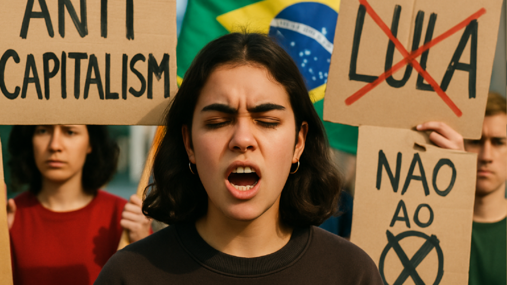Imagem ilustrativa sobre Desiludida, geração Z de esquerda tem revolta anticapitalista e críticas a Lula e Nikolas