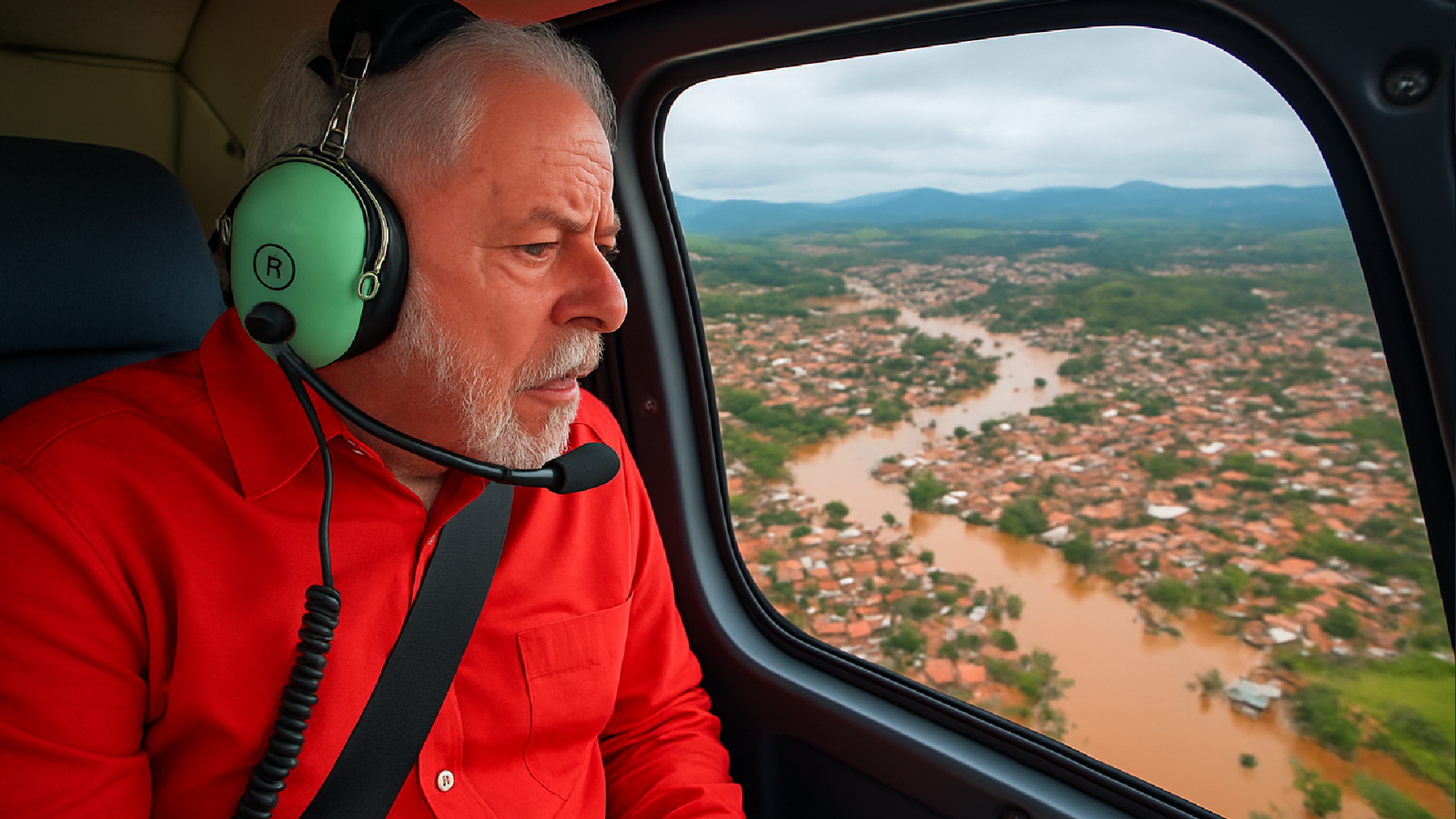 Lula sobrevoa áreas afetadas por chuvas em MG