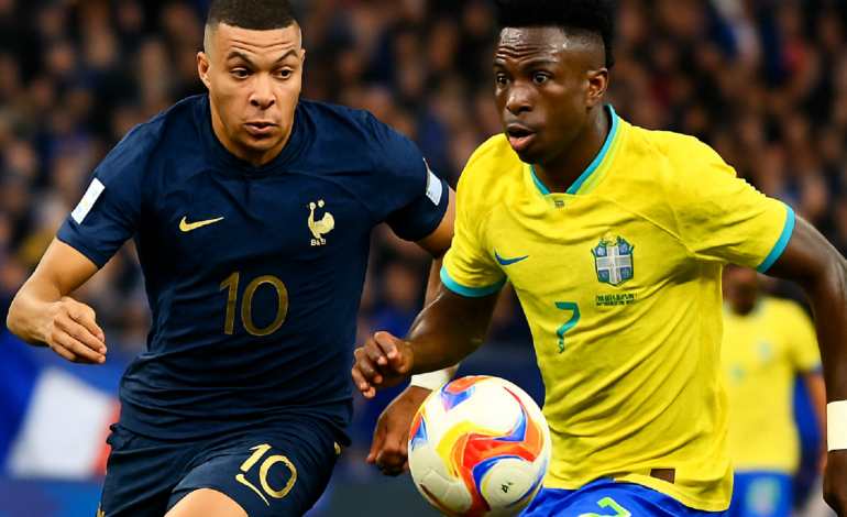 Mbappé eclipsa Vinicius Jr., Brasil sucumbe à França