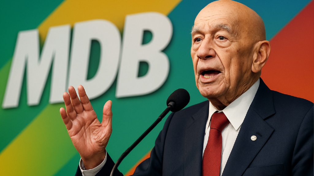 Imagem ilustrativa sobre MDB reconstitui com IA último discurso de Ulysses Guimarães no comando do partido