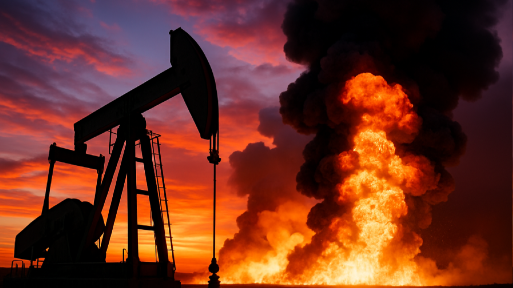 Imagem ilustrativa sobre Petróleo sobe mais de 12% na abertura das negociações após ataques dos EUA ao Irã