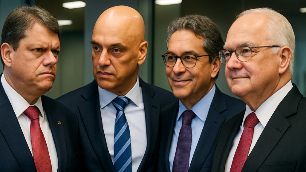 Imagem ilustrativa sobre Tarcísio se reúne com Moraes, Gilmar e Fachin em meio a ofensiva por domiciliar de Bolsonaro
