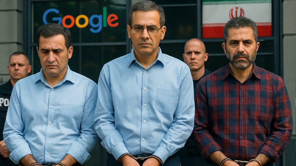 Imagem ilustrativa sobre Três engenheiros da mesma família são presos nos EUA acusados de roubar dados do Google para mandar