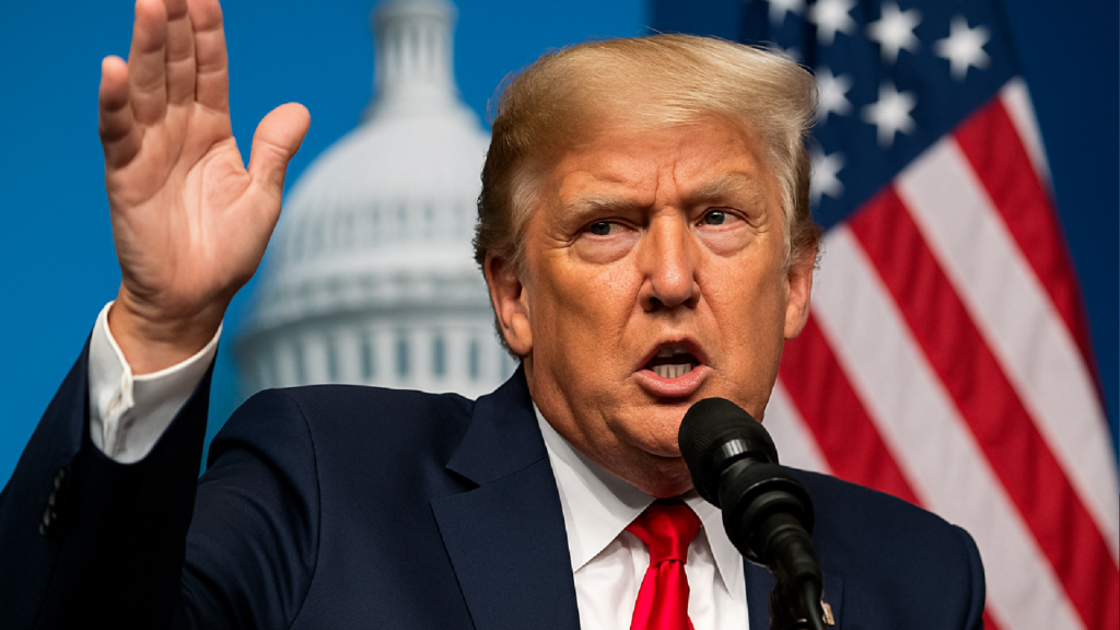 Imagem ilustrativa sobre Trump ameaça paralisar projetos se Congresso dos EUA não aprovar sua lei eleitoral