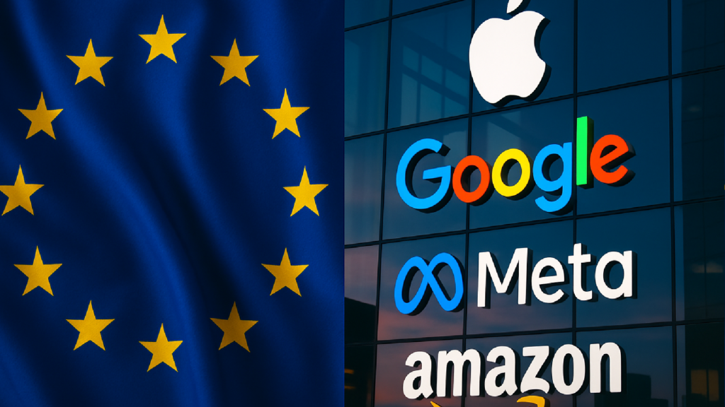 Imagem ilustrativa sobre A ofensiva da União Europeia para enquadrar as big techs americanas