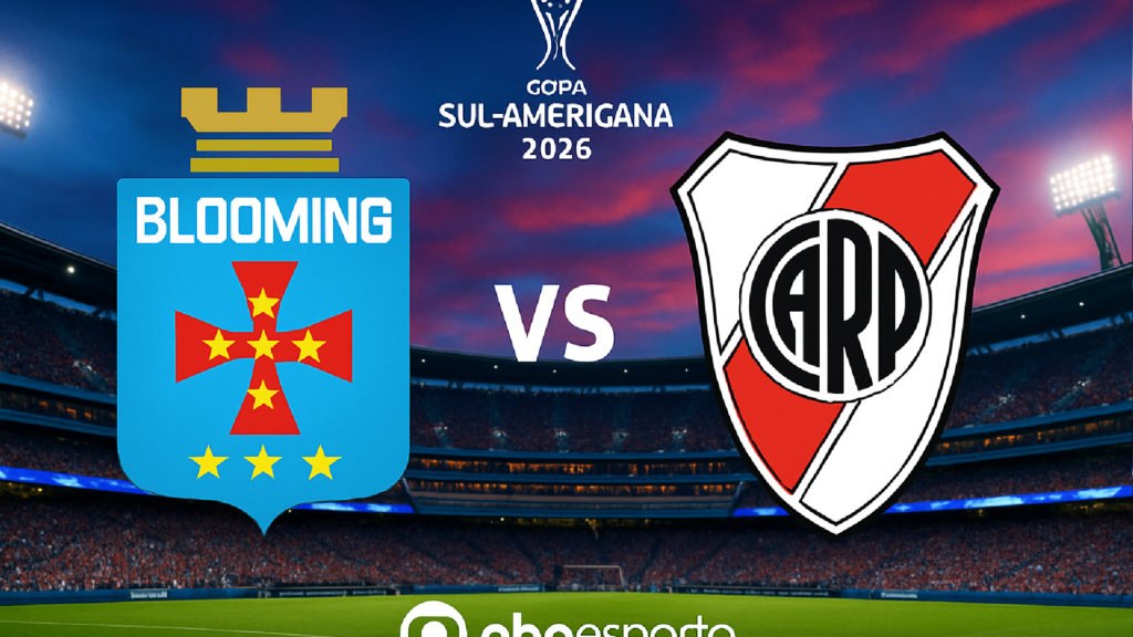 Imagem ilustrativa sobre Blooming x River Plate - Copa Sul-Americana 2026 - Ao vivo - globoesporte.com