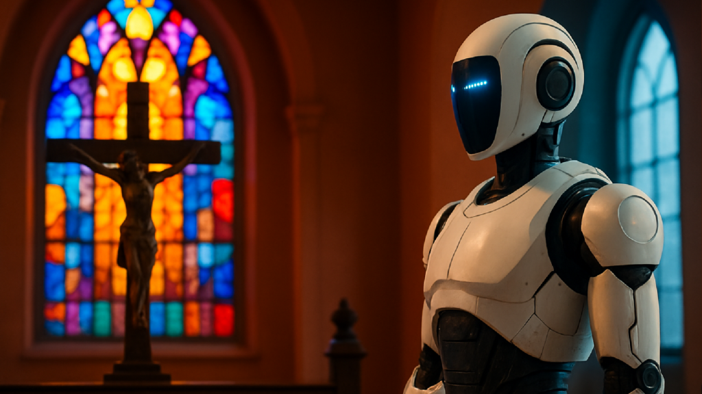 Imagem ilustrativa sobre Das igrejas aos chatbots: como a IA está se fundindo com a religião