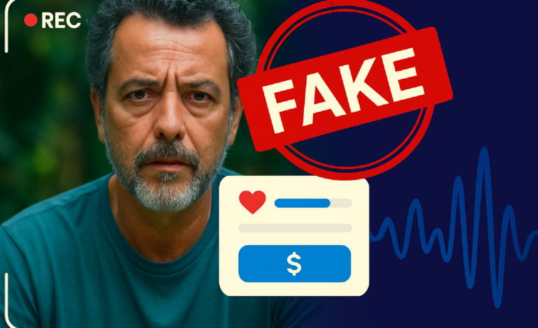 É #FAKE: Golpe usa IA para imitar Marcos Palmeira