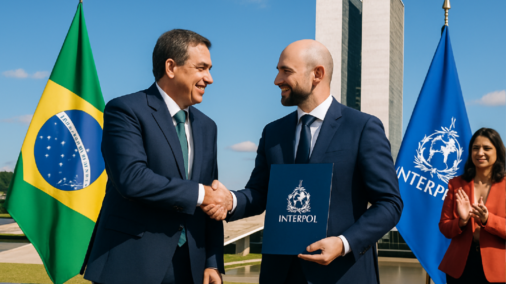 Imagem ilustrativa sobre Em Brasília, Governo Federal e Interpol formalizam parceria para enfrentar tráfico transnacional de