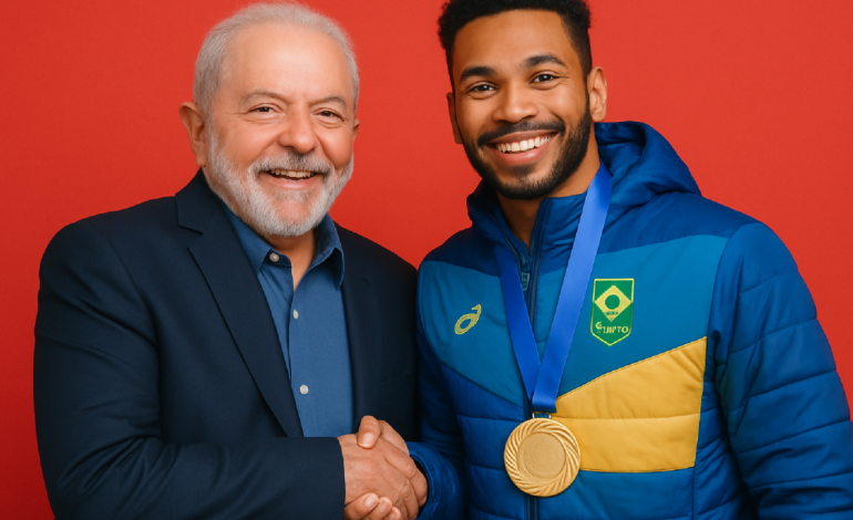 Lula se encontra com herói brasileiro dos Jogos de Inverno