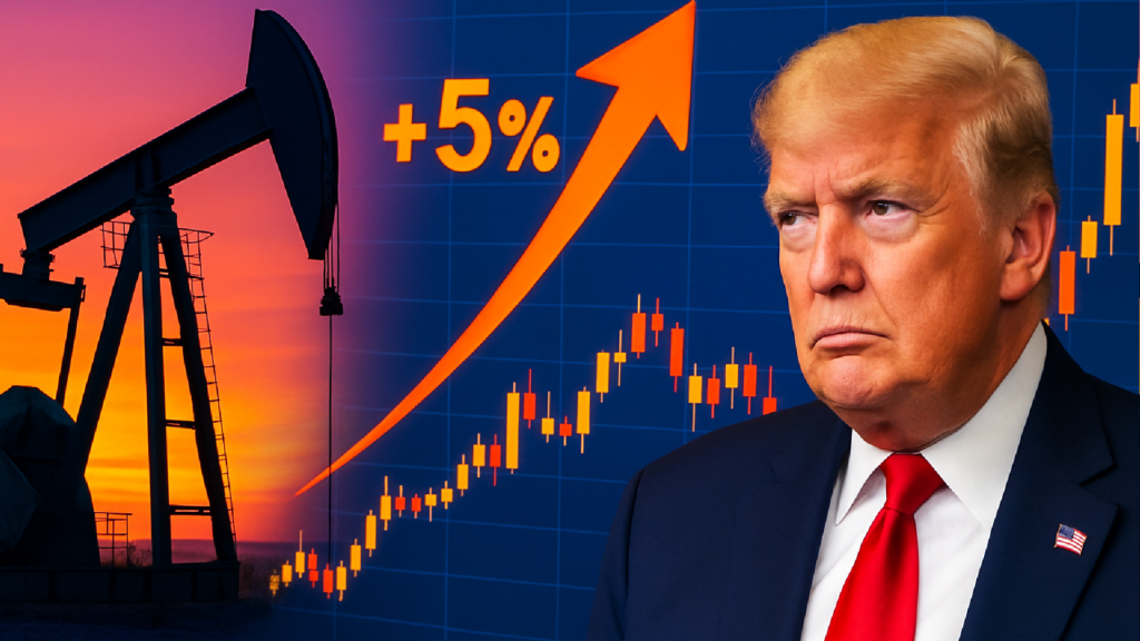 Imagem ilustrativa sobre Petróleo sobe até 5% após Trump prometer ataques “extremamente duros” ao Irã
