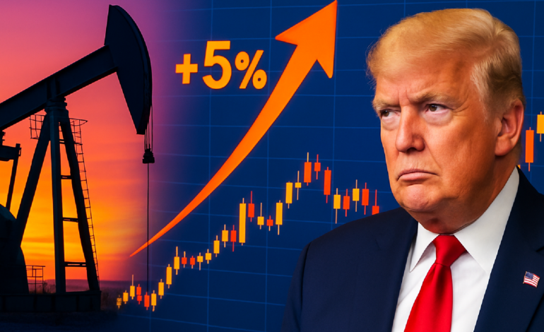 Petróleo dispara 5% após ameaças de Trump ao Irã