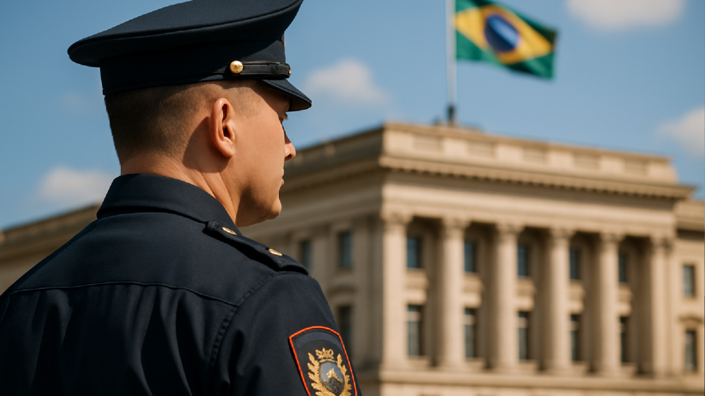 Imagem ilustrativa sobre A polícia senta praça na política