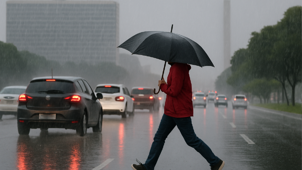 Imagem ilustrativa sobre DF tem previsão de chuva durante todo o final de semana - Correio Braziliense