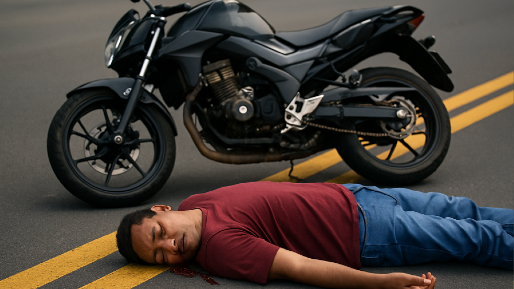 Imagem ilustrativa sobre Homem morre atropelado por motociclista no DF - G1