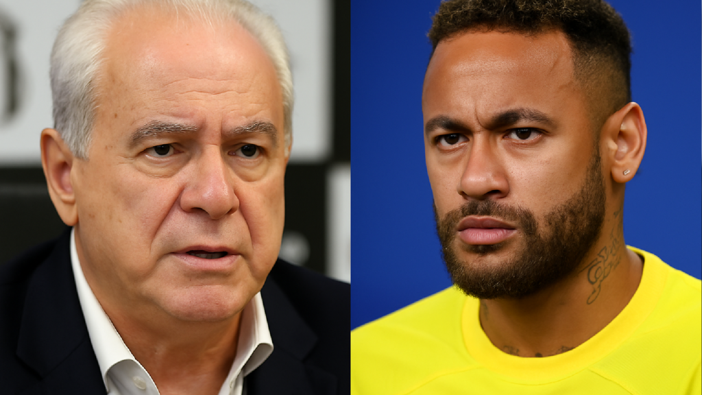 Imagem ilustrativa sobre Presidente do Santos rebate Neymar após crítica por rescisão de João Basso: 'Pergunte a ele o que qu