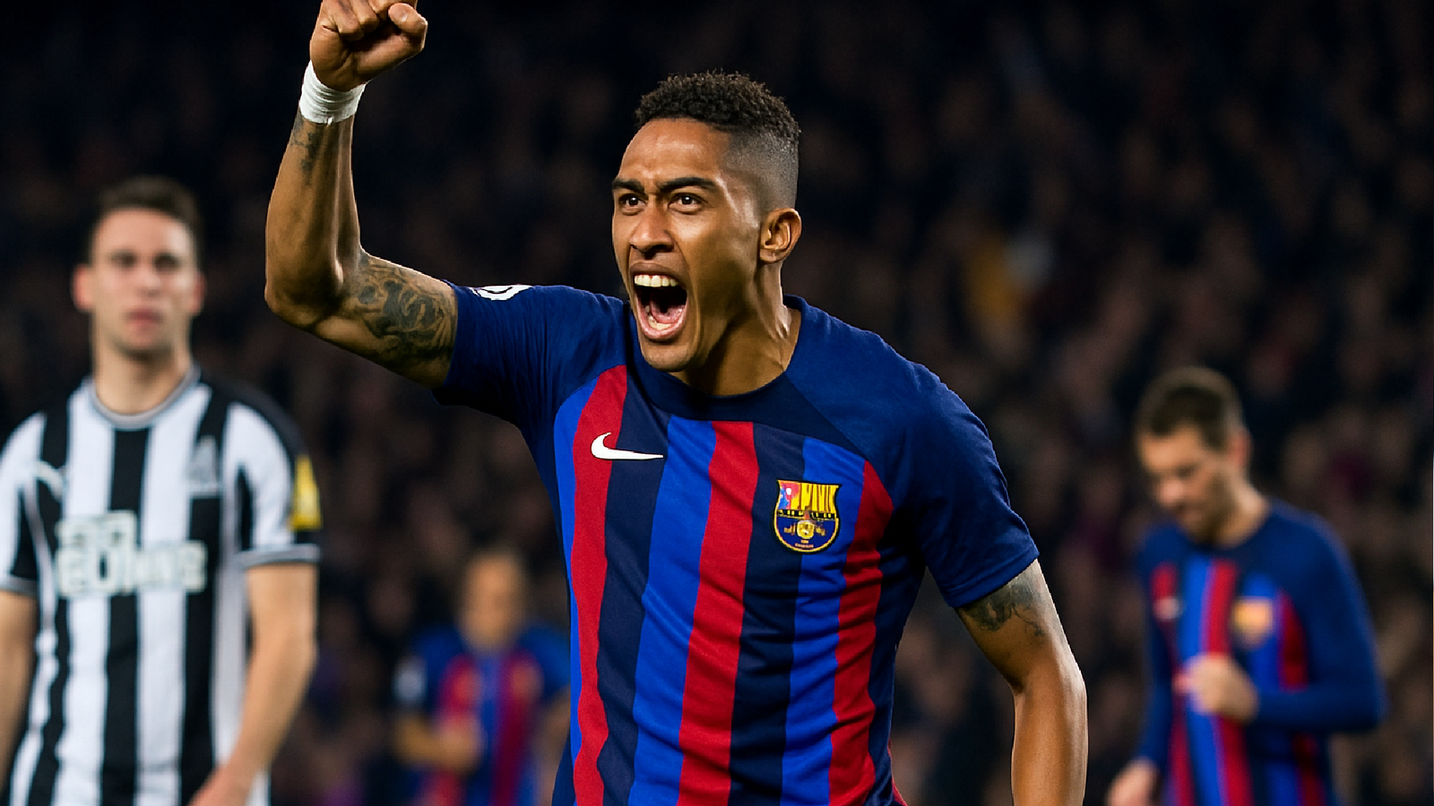 Raphinha Brilha e Barcelona Atropela Newcastle com 7 Gols